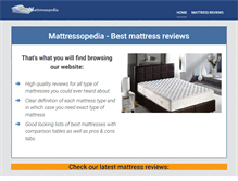 Tablet Screenshot of mattressopedia.com